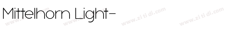 Mittelhorn Light字体转换